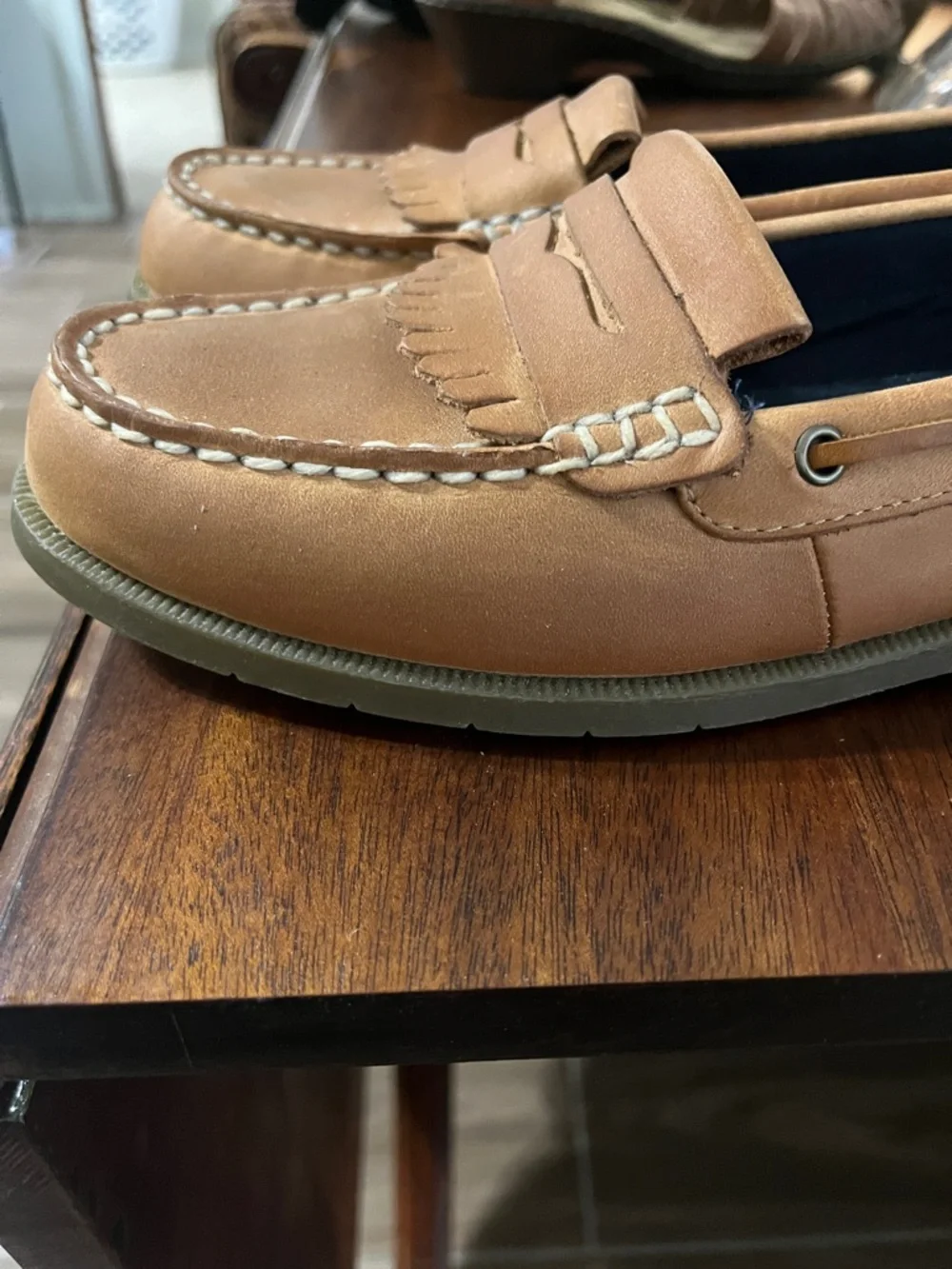 Sperry Avery Tan Leather Kiltie Penny Loafer New without 📦 - Picture 6 of 11